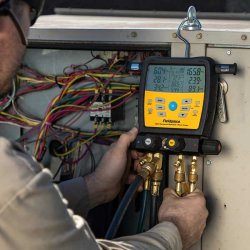 4-vejs, trdls Manometer-/Vakuummetermanifolds st-Fuld Bluetooth