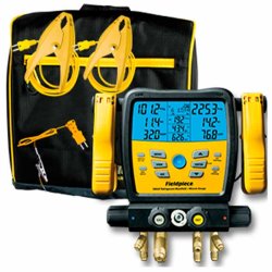 4-vejs, trdls Manometer-/Vakuummetermanifolds st-Fuld Bluetooth