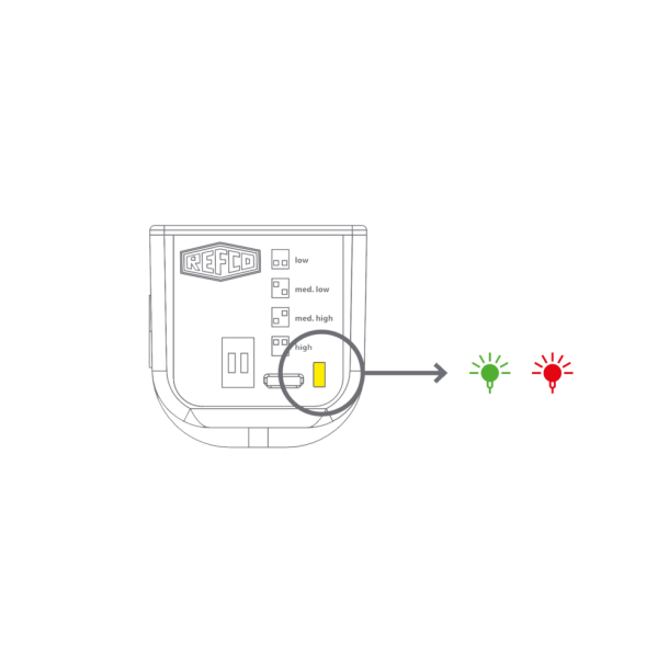 REFCO GOBI II kondenspumpe med en kapacitet p op til 42 l/t. Montering under indedel