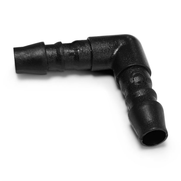 Nippelr&oslash;r til 6 mm slange (5 x 90)