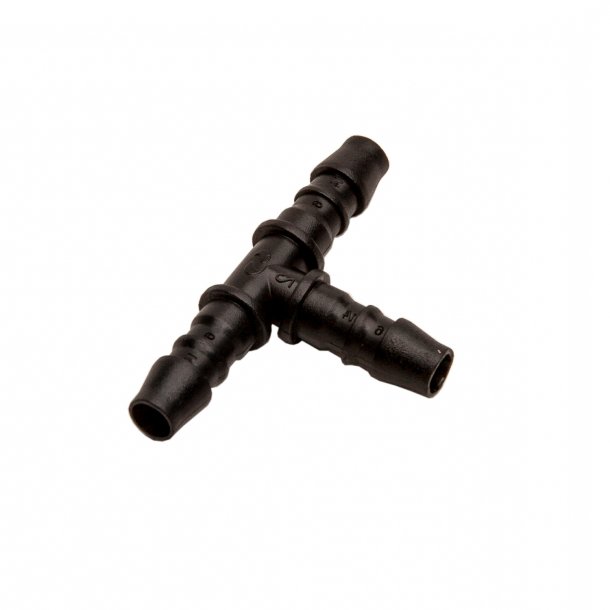 T-stykke, 3 x nippel til 6 mm slange, 5 stk.