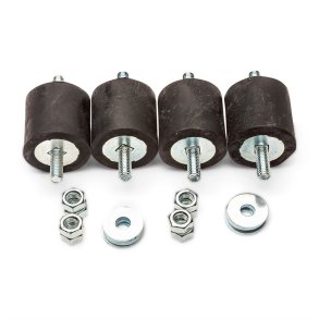 Vibrationsdmper, 20-35 kg - 40 x 40 mm - 8 mm gevind - bld