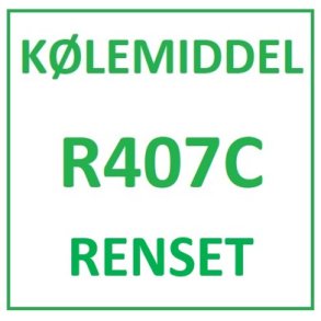 R407C - Renset k&oslash;lemiddel pr. hele kg. Der betales ikke KMO og Punktafgift. (der skal v&aelig;re k&oslash;bt med punktafgift hos Entrade)