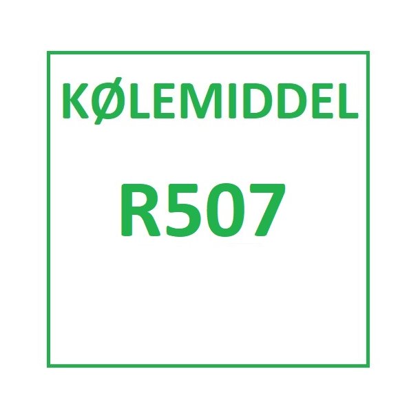 R507 k&oslash;lemiddel pr. kg RENSET der skal betales KMO og punktafgift