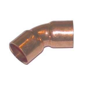 Loddevinkel, 45�, 1