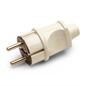 Stikprop 230V med jord, hvid, Scuko (g&aelig;lder s&aring; l&aelig;nge lager haves)