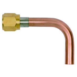 90� Kravetilslutning med kobberr�rsspids, 1/4