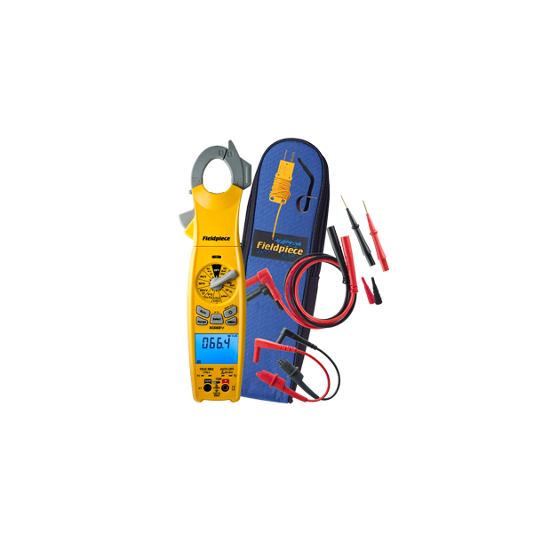 Kompakt tangamperemeter, sand RMS, med drejelig tang, trdls