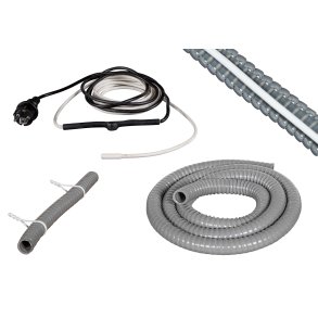 Isoleret kondensslange 19 mm med varmekabel, til Pancake, 1 m, 15 W