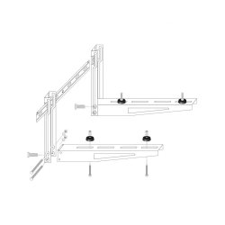 Vgkonsol, syrefast rustfri stl, justerbar p skinne