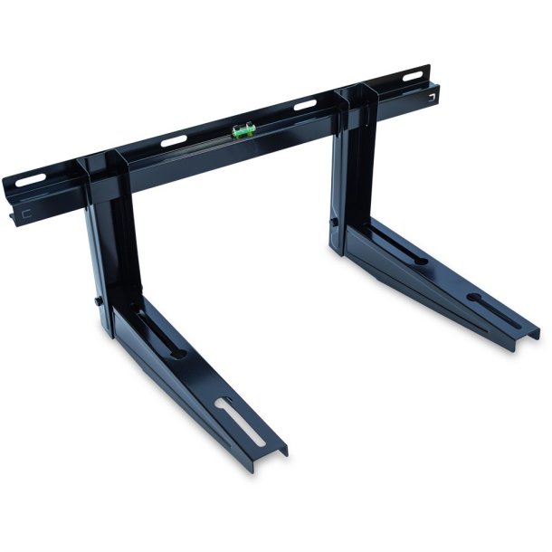 Sort vgkonsol med libelle, justerbar p skinne