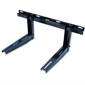 V�gkonsol sort, med libelle, justerbar p� skinne