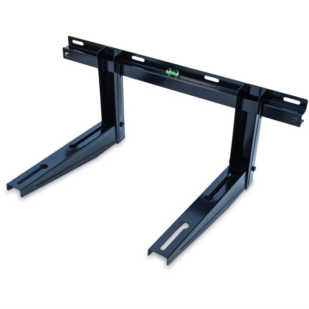 V�gkonsol sort, med libelle, justerbar p� skinne