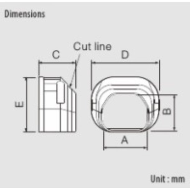 Inaba, SE-77, endeafslutning, sort