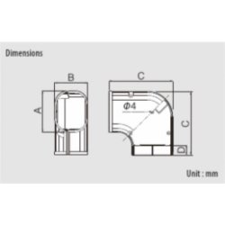 Inaba, SK-77, plan vinkel 90, hvid