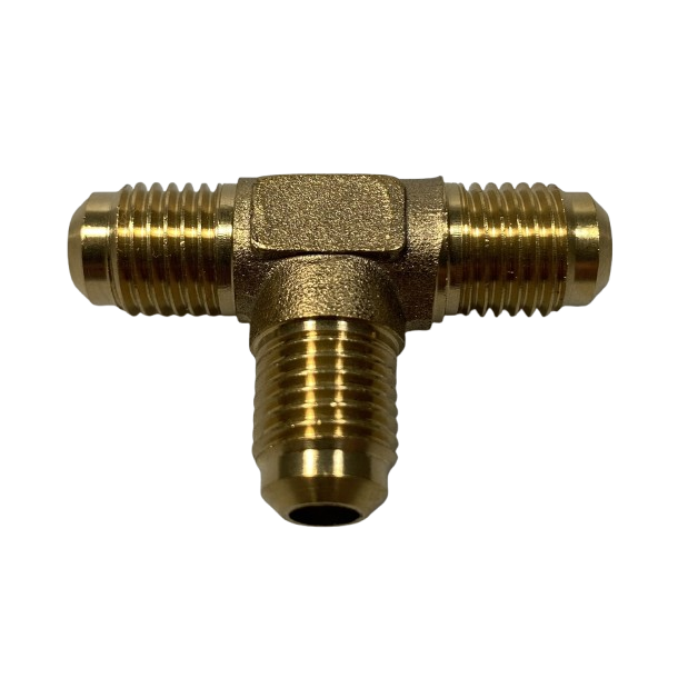 T-stykke med 3 x 1/4" kravetilslutning
