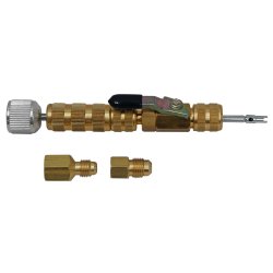 Schraderventilskift u/tryk, 1/4" og 5/16", glat aksel