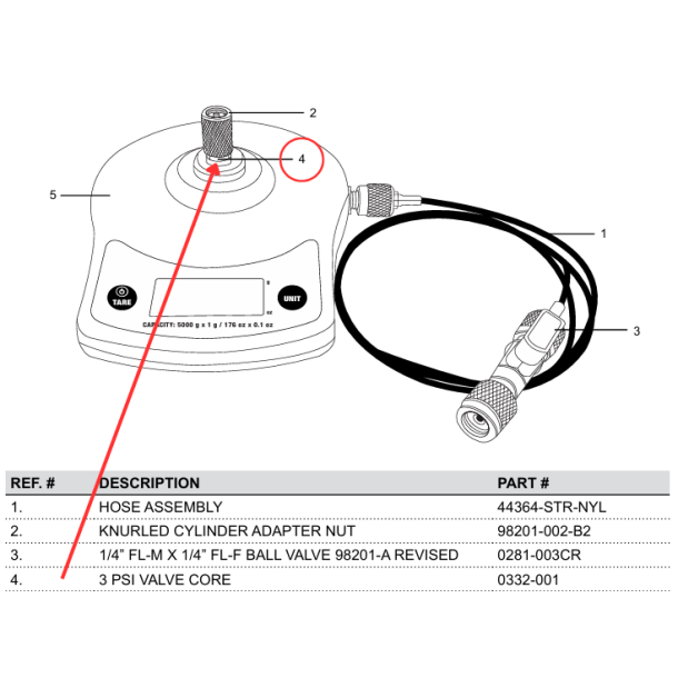 Ventil til k&oslash;lemiddelsv&aelig;gt MC98202.