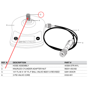 Cylinder adapter til k&oslash;lemiddelsv&aelig;gt MC98202.