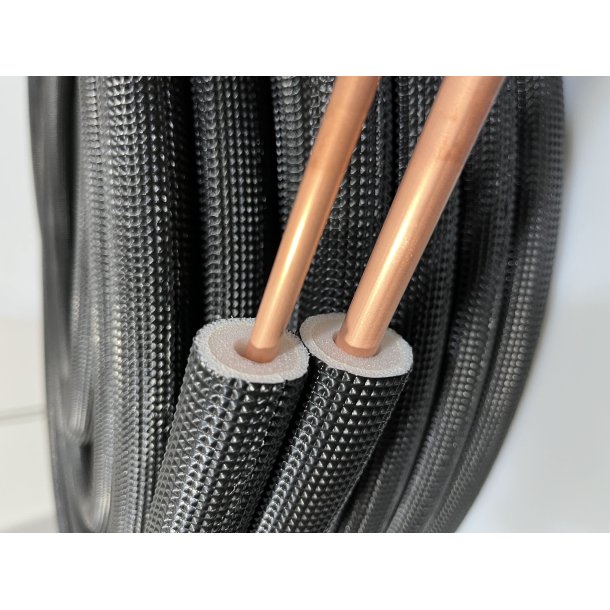 QsanTec, MTD-2320-K, Sort isoleret dobbeltrr, 1/4" - 3/8", 20 m