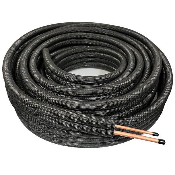 QsanTec, MTD-2320-K, Sort isoleret dobbeltrr, 1/4" - 3/8", 20 m