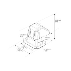Taggennemfring, 250 x 125 mm med indvendig beskyttelseskant