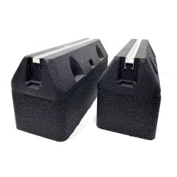 Montageblok st, ekstremt vibrationsdmpende, L=600 mm, med montageskinne