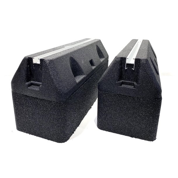 Montageblok st, ekstremt vibrationsdmpende, L=600 mm, med montageskinne