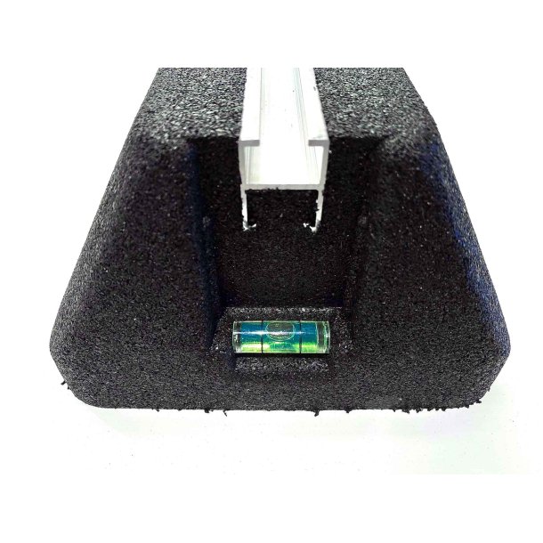 Montageblok st, ekstremt vibrationsdmpende, L=600 mm, med montageskinne