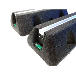 Montageblok s&aelig;t, ekstremt vibrationsd&aelig;mpende, L=450 mm, med montageskinne