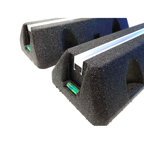 Montageblok st, ekstremt vibrationsdmpende, L=600 mm, med montageskinne