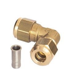 Adapter, 90, 3/8"-3/8", loddefri samling, R410A, R32, R290