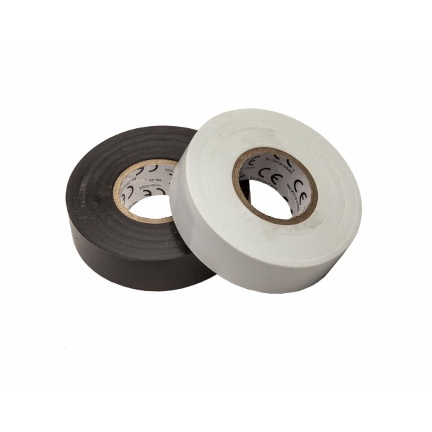 El-tape, hvid, 19x0,2mm - 20m