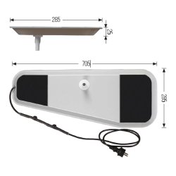 Drypbakke, Pancake1ECO, m. vibrationsdmpere og varmelegeme 35 + 25 W