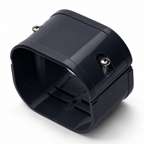 QsanTec QJ-8-K Samlemuffe til QD 75 mm Kanalsystem, sort