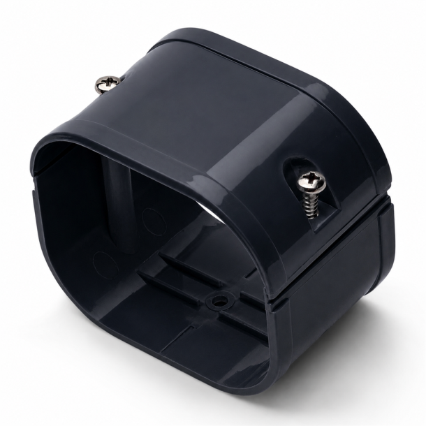 QsanTec QJ-8-K Samlemuffe til QD 75 mm Kanalsystem, sort