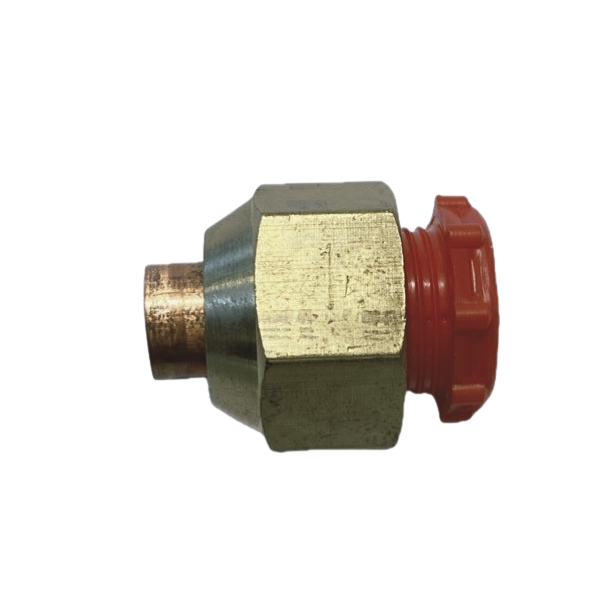 Beskyttelses skrueprop til f�rdig kravede kobberr�r, 1/2"