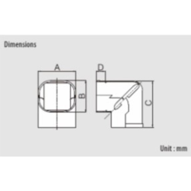 Inaba, SC-77, vinkel 90, op/ned, sort