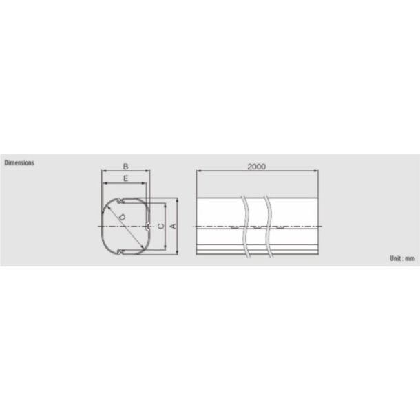 Inaba, SD-100, kanal, 2 m - beige