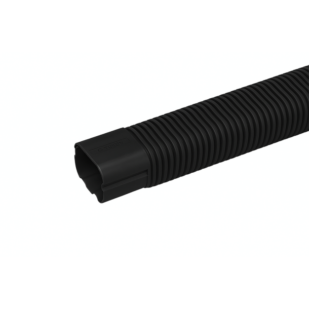Inaba, 100mm fleksibelt kanalstykke, L=800 mm, Sort
