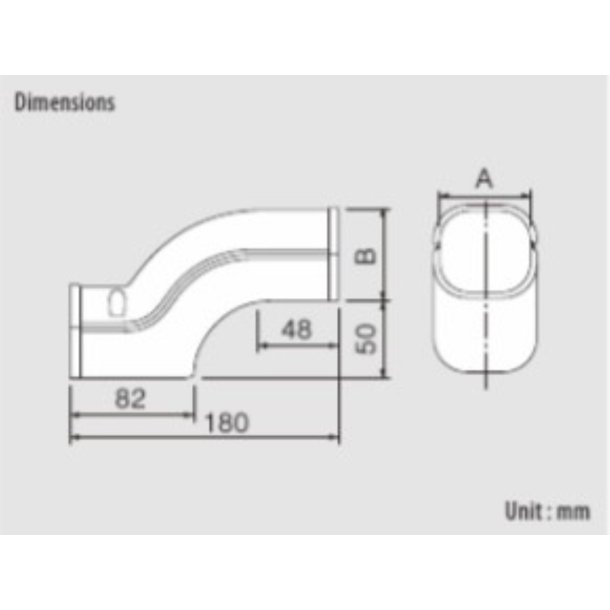 Inaba, SIF-77, fast overgangsstykke, beige