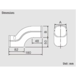 Inaba, SIF-77, fast overgangsstykke, hvid