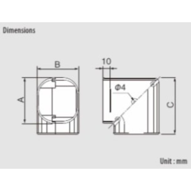 Inaba, SKM-77 plan vinkel kort 90, beige