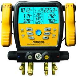 4-vejs, trdls Manometer-/Vakuummetermanifolds st-Fuld Bluetooth