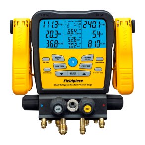 Fieldpiece 4-vejs, trdls Manometer-/Vakuummetermanifolds st-Fuld Bluetooth