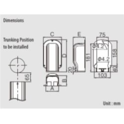 Inaba, SWA-77 vgtilslutning, beige