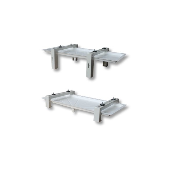 Stlforhjer passer til 600 mm montageblokke. Hjde 240 mm bredde 510mm leveres med drypbakke og vib