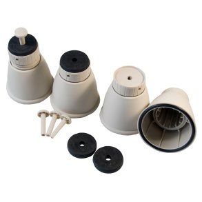 Justerbare plastfdder, beige, 45 mm plastnitte