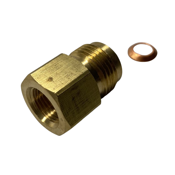 Nippelmtrik med reduktion, 5/8" M - 3/8" F