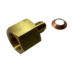 Nippelmtrik med reduktion, 1/4" M - 1/2" F